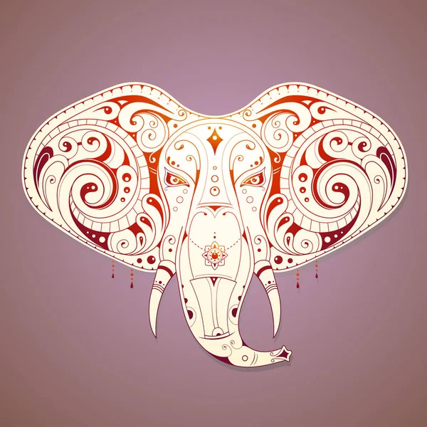 Elegant elephant illustration — Stock Vector