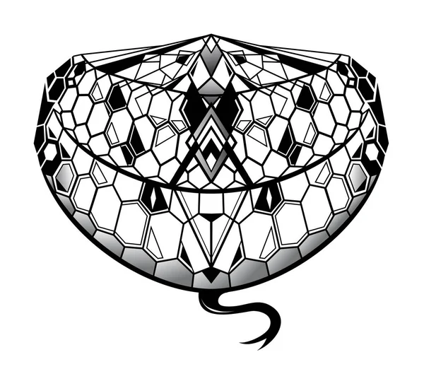 創造的な入れ墨の図形としてのヘビの入れ墨 — ストックベクタ