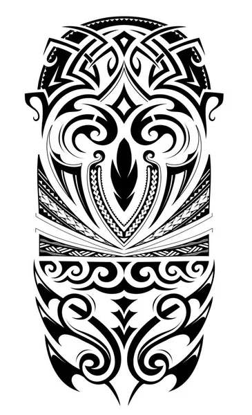 Dimensione della manica tatuaggio ornamento — Vettoriale Stock