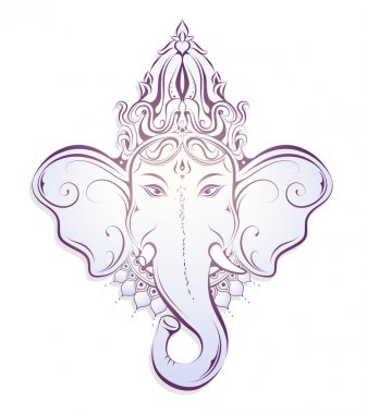 Ganesha dekoratif illüstrasyon