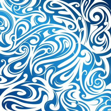 Su elemanları ile Dekoratif süsleme