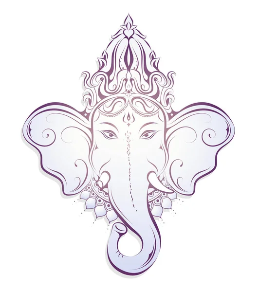 Ganesha dekorativ illustration — Stock vektor