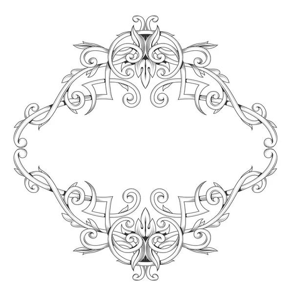 Cadre élégant de style baroque — Image vectorielle