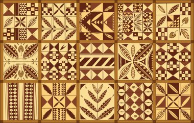 Polinezya etnik tarzı süslemesi