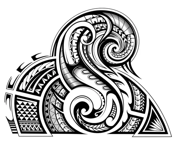 Conception de tatouage d'épaule et de manche dans un style d'art tribal Vecteur En Vente