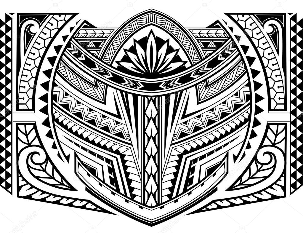 Sleeve tattoo in Maori style