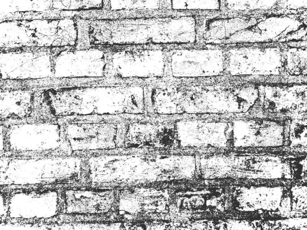 Détresse vieille texture de mur de brique. Fond grunge noir et blanc. Illustration vectorielle . — Image vectorielle