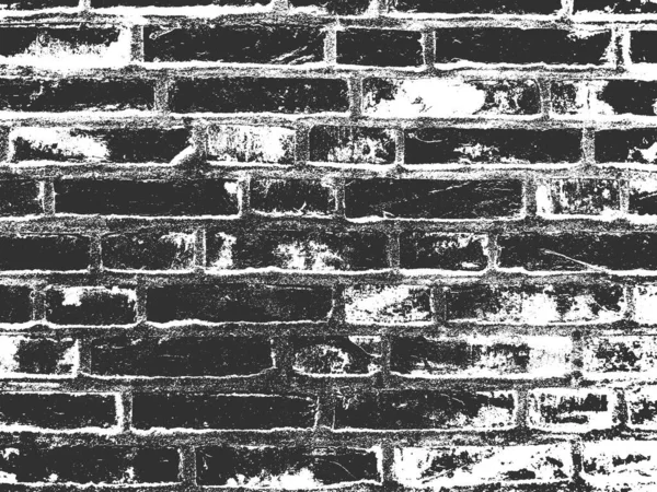 Détresse vieille texture de mur de brique. Fond grunge noir et blanc. Illustration vectorielle . — Image vectorielle