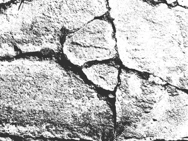 Perturbación antigua textura de vectores de hormigón agrietado. Fondo grunge blanco y negro. Piedra, asfalto, yeso, mármol . — Archivo Imágenes Vectoriales