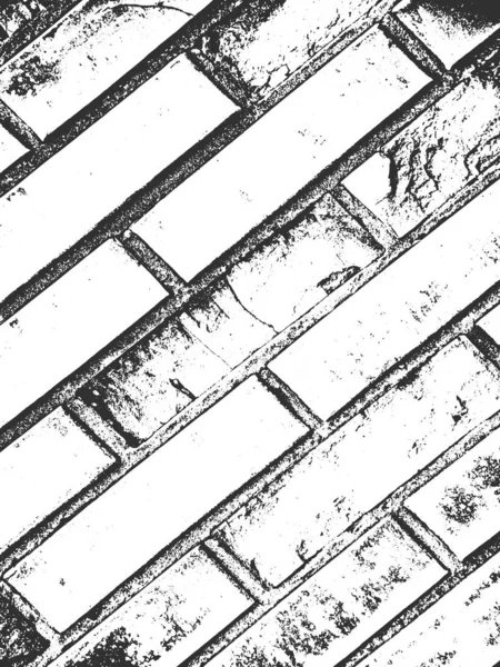 Sufrir textura de pared de ladrillo viejo. Fondo grunge blanco y negro. Ilustración vectorial . — Vector de stock