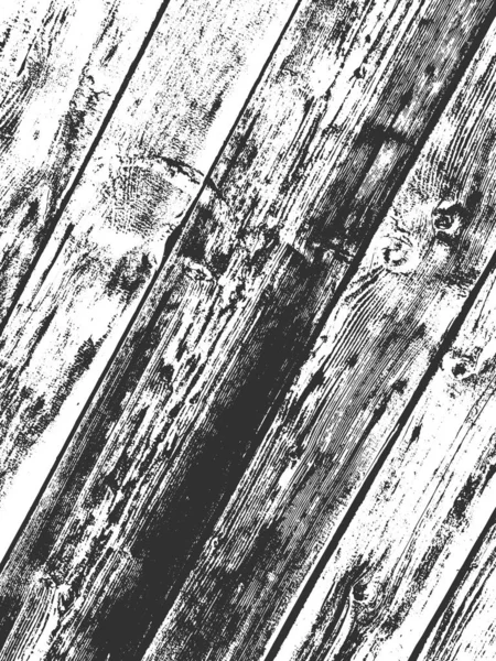 Sıkıntı eski kuru ahşap doku. Siyah ve beyaz grunge arka plan. Vektör çizimi — Stok Vektör
