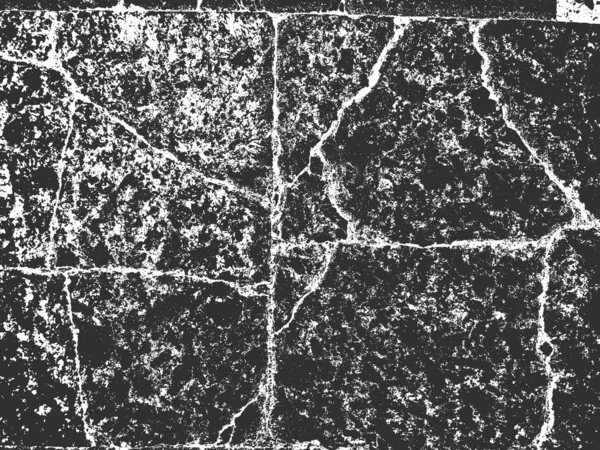 Stara, pęknięta struktura wektora betonu. Czarno-białe tło grunge. Kamień, asfalt, tynk, marmur. — Wektor stockowy