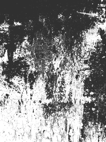 Not alten rissigen Beton Vektor Textur. Schwarz-weißer Grunge-Hintergrund. Stein, Asphalt, Gips, Marmor. — Stockvektor