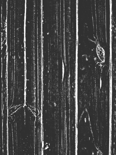 Not alten trockenen Holzstruktur. Schwarz-weißer Grunge-Hintergrund. Vektorillustration — Stockvektor