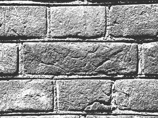 Distress vecchia texture muro di mattoni. Sfondo grunge bianco e nero. Illustrazione vettoriale . — Vettoriale Stock