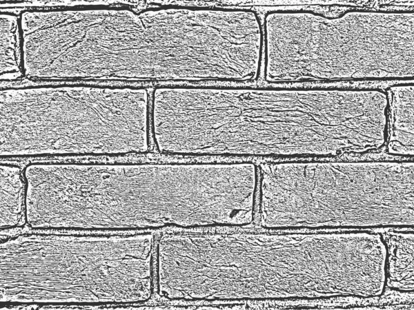 Sufrir textura de pared de ladrillo viejo. Fondo grunge blanco y negro. Ilustración vectorial . — Vector de stock