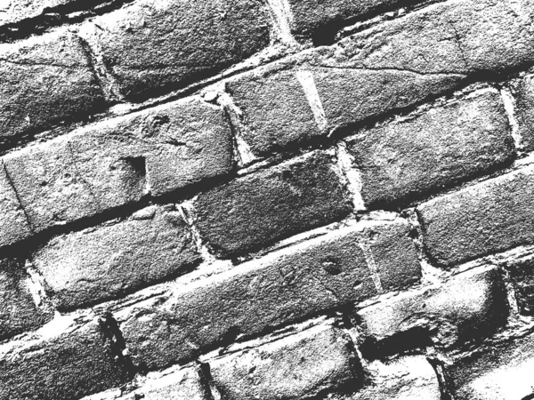 Sufrir textura de pared de ladrillo viejo. Fondo grunge blanco y negro. Ilustración vectorial . — Archivo Imágenes Vectoriales