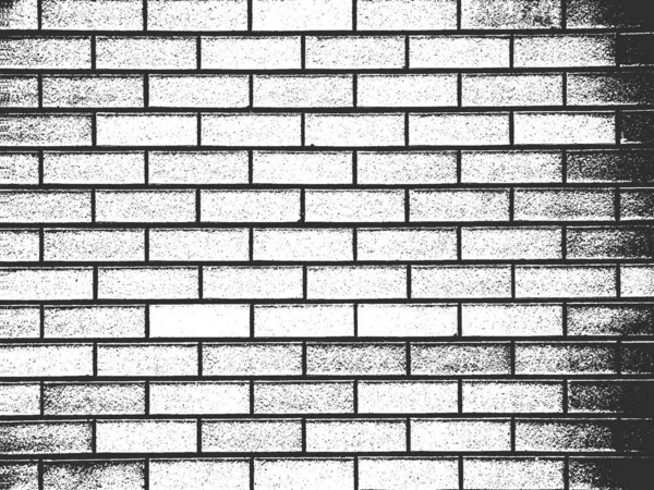 Η παλιά υφή του τοίχου με τούβλα. Μαύρο και άσπρο φόντο γκραντζ. Απεικόνιση διανυσματικών φορέων. — Διανυσματικό Αρχείο