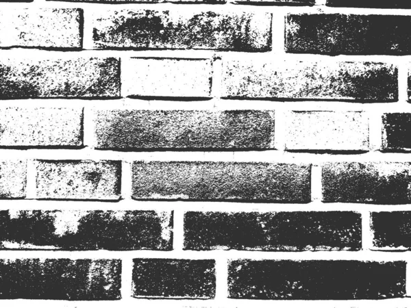 고민 오래된 벽돌 벽 질감. 흑백 그런 지 배경입니다. 벡터 일러스트레이션. — 스톡 벡터