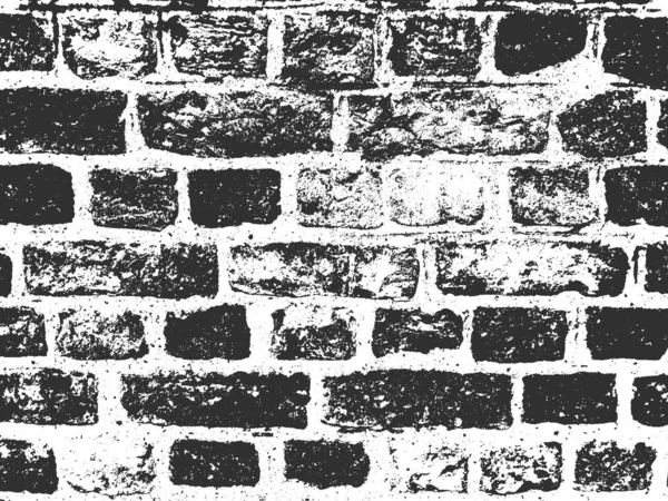 Détresse vieille texture de mur de brique. Fond grunge noir et blanc. Illustration vectorielle . — Image vectorielle