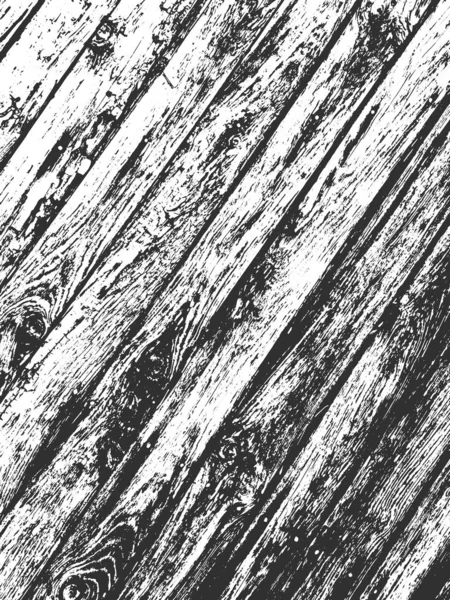 Nood oude droge houten textuur. Zwart-wit grunge achtergrond. Vector illustratie — Stockvector