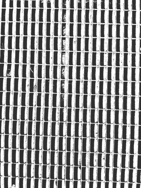 Sıkıntılı, paslanmış, metal ağ, tel, kafes ve çapraz çizgili vektör dokusu. Siyah ve beyaz grunge arkaplanı. — Stok Vektör