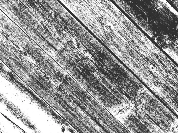 Беда старой сухой деревянной текстуры. Черно-белый гранж фон. Векторная иллюстрация — стоковый вектор