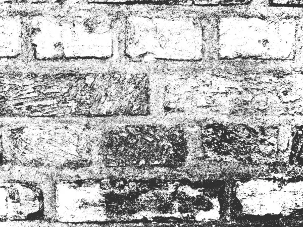 Détresse vieille texture de mur de brique. Fond grunge noir et blanc. Illustration vectorielle . — Image vectorielle