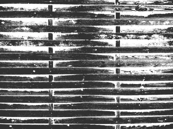 Détresse vieille texture sèche en bois. Fond grunge noir et blanc. Illustration vectorielle — Image vectorielle