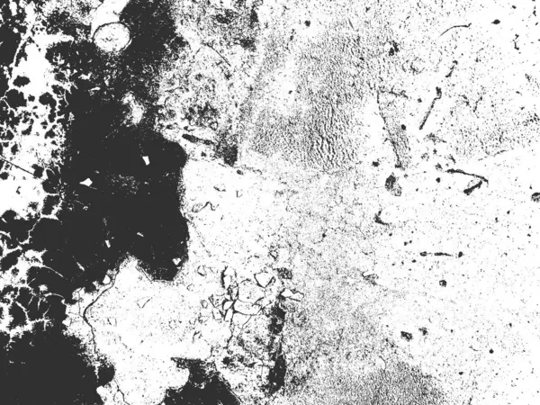 Détresse vieille texture vectorielle en béton fissuré. Fond grunge noir et blanc. Pierre, asphalte, plâtre, marbre . — Image vectorielle