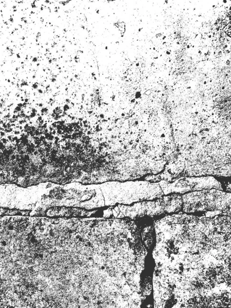 Stará popraskaná betonová vektorová struktura. Černobílé grunge pozadí. Kámen, asfalt, sádra, mramor. — Stockový vektor