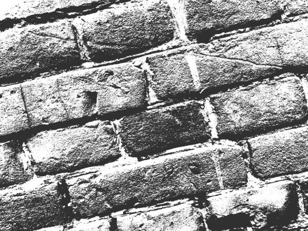 Sufrir textura de pared de ladrillo viejo. Fondo grunge blanco y negro. Ilustración vectorial . — Archivo Imágenes Vectoriales