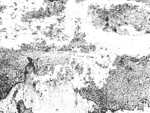 Stress oude gebarsten beton vector textuur. Zwart-wit grunge achtergrond. Steen, asfalt, gips, marmer. — Stockvector