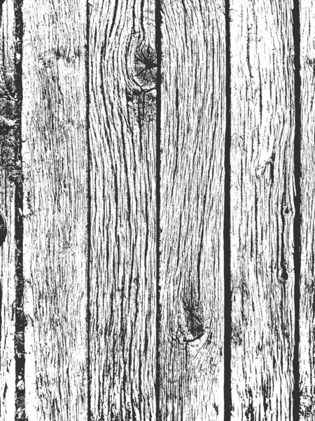 Détresse vieille texture sèche en bois. Fond grunge noir et blanc. Illustration vectorielle — Image vectorielle