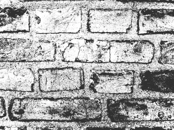 Détresse vieille texture de mur de brique. Fond grunge noir et blanc. Illustration vectorielle . — Image vectorielle