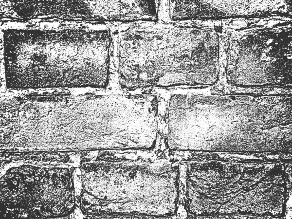 Η παλιά υφή του τοίχου με τούβλα. Μαύρο και άσπρο φόντο γκραντζ. Απεικόνιση διανυσματικών φορέων. — Διανυσματικό Αρχείο