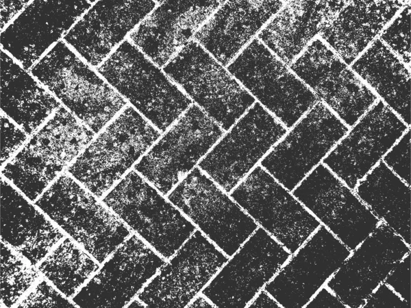 Nood oude bakstenen muur textuur. Zwart-wit grunge achtergrond. Vector illustratie. — Stockvector