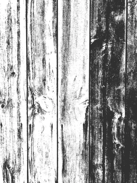 Perturbación textura de madera seca vieja. Fondo grunge blanco y negro. Ilustración vectorial — Vector de stock