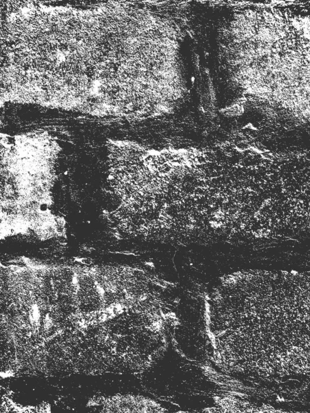 Cierpienie starej cegły ściany tekstury. Czarno-białe tło grunge. Ilustracja wektorowa. — Wektor stockowy