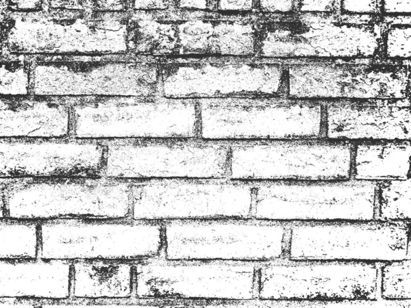 Sufrir textura de pared de ladrillo viejo. Fondo grunge blanco y negro. Ilustración vectorial . — Vector de stock