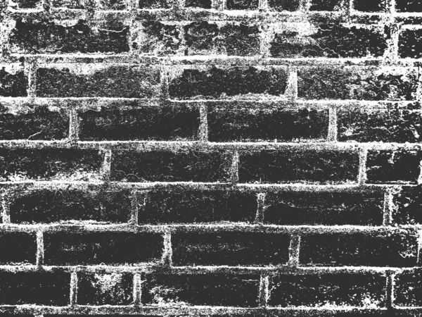 Détresse vieille texture de mur de brique. Fond grunge noir et blanc. Illustration vectorielle . — Image vectorielle