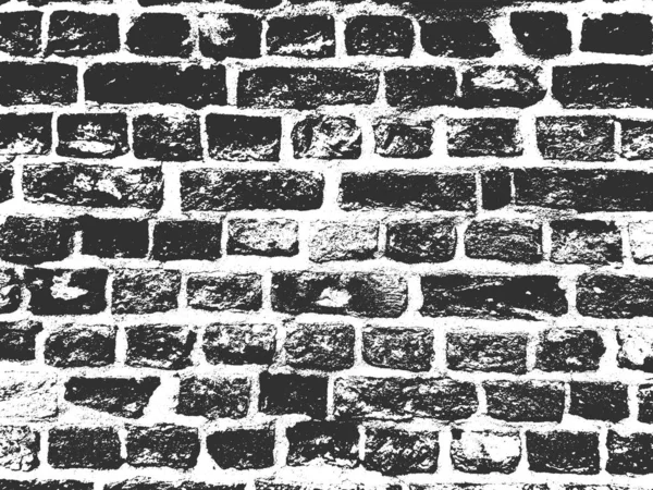 Sufrir textura de pared de ladrillo viejo. Fondo grunge blanco y negro. Ilustración vectorial . — Archivo Imágenes Vectoriales