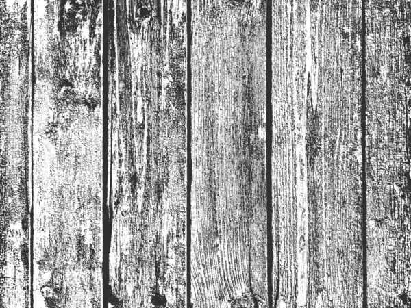 Perturbación textura de madera seca vieja. Fondo grunge blanco y negro. Ilustración vectorial — Vector de stock