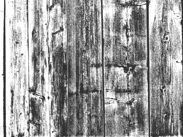 Perturbación textura de madera seca vieja. Fondo grunge blanco y negro. Ilustración vectorial — Vector de stock