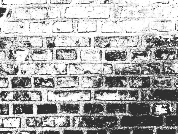 Sufrir textura de pared de ladrillo viejo. Fondo grunge blanco y negro. Ilustración vectorial . — Archivo Imágenes Vectoriales