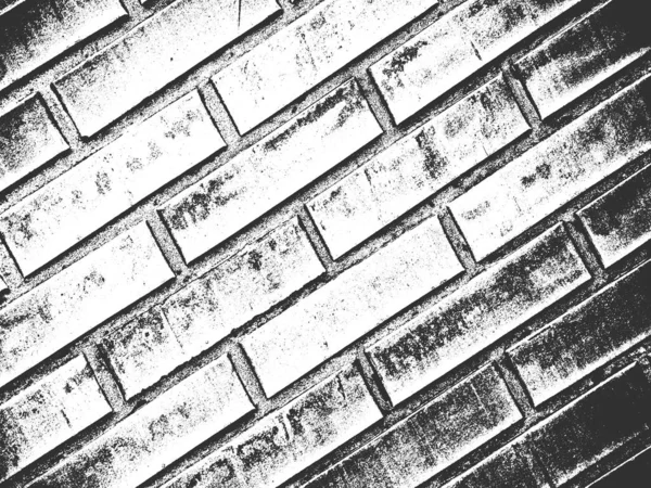 Sufrir textura de pared de ladrillo viejo. Fondo grunge blanco y negro. Ilustración vectorial . — Archivo Imágenes Vectoriales