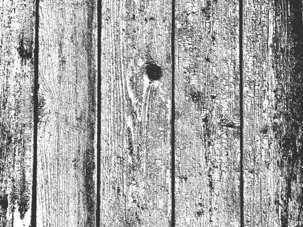 Détresse vieille texture sèche en bois. Fond grunge noir et blanc. Illustration vectorielle — Image vectorielle