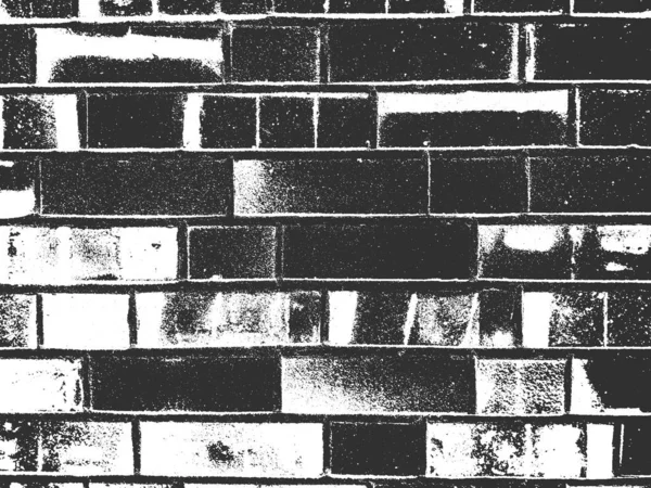 Perturbar a textura da parede de tijolo velho. Fundo grunge preto e branco. Ilustração vetorial . — Vetor de Stock