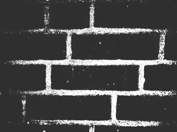 Distress vecchia texture muro di mattoni. Sfondo grunge bianco e nero. Illustrazione vettoriale . — Vettoriale Stock