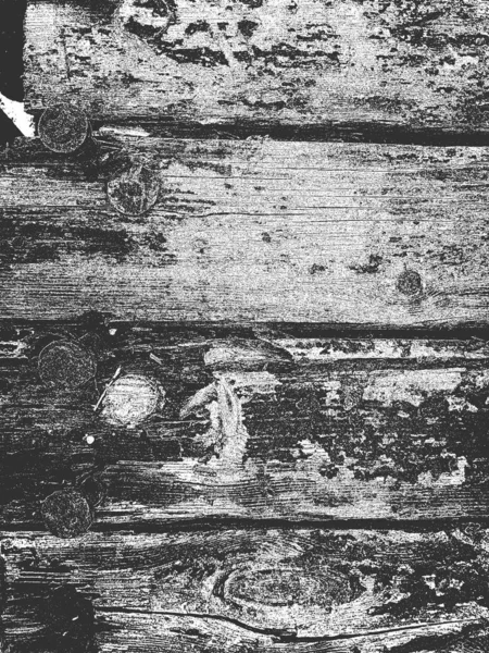 Distress wooden planks texture. Black and white grunge background. — 스톡 벡터